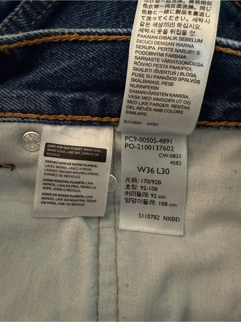 Levi’s 505 Regular Fit Straight Leg Jeans Men’s 36x30 Medium Wash Classic Denim